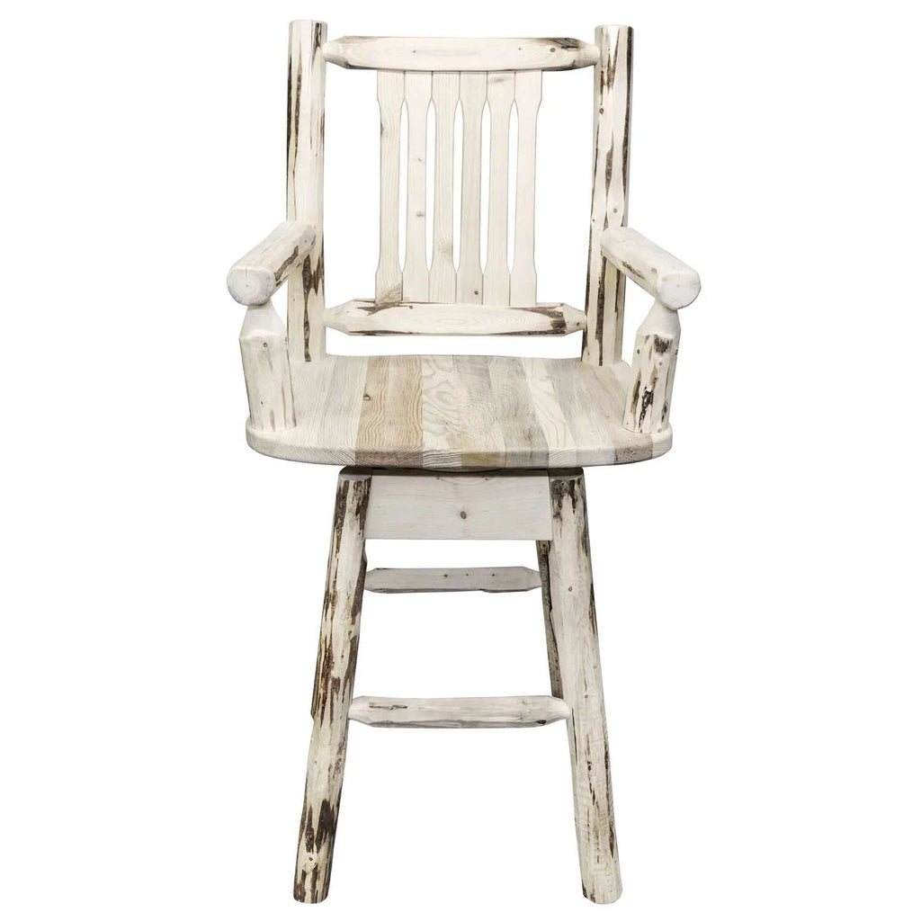 24" Counter Height Wood Swivel Barstool in Natural G157980