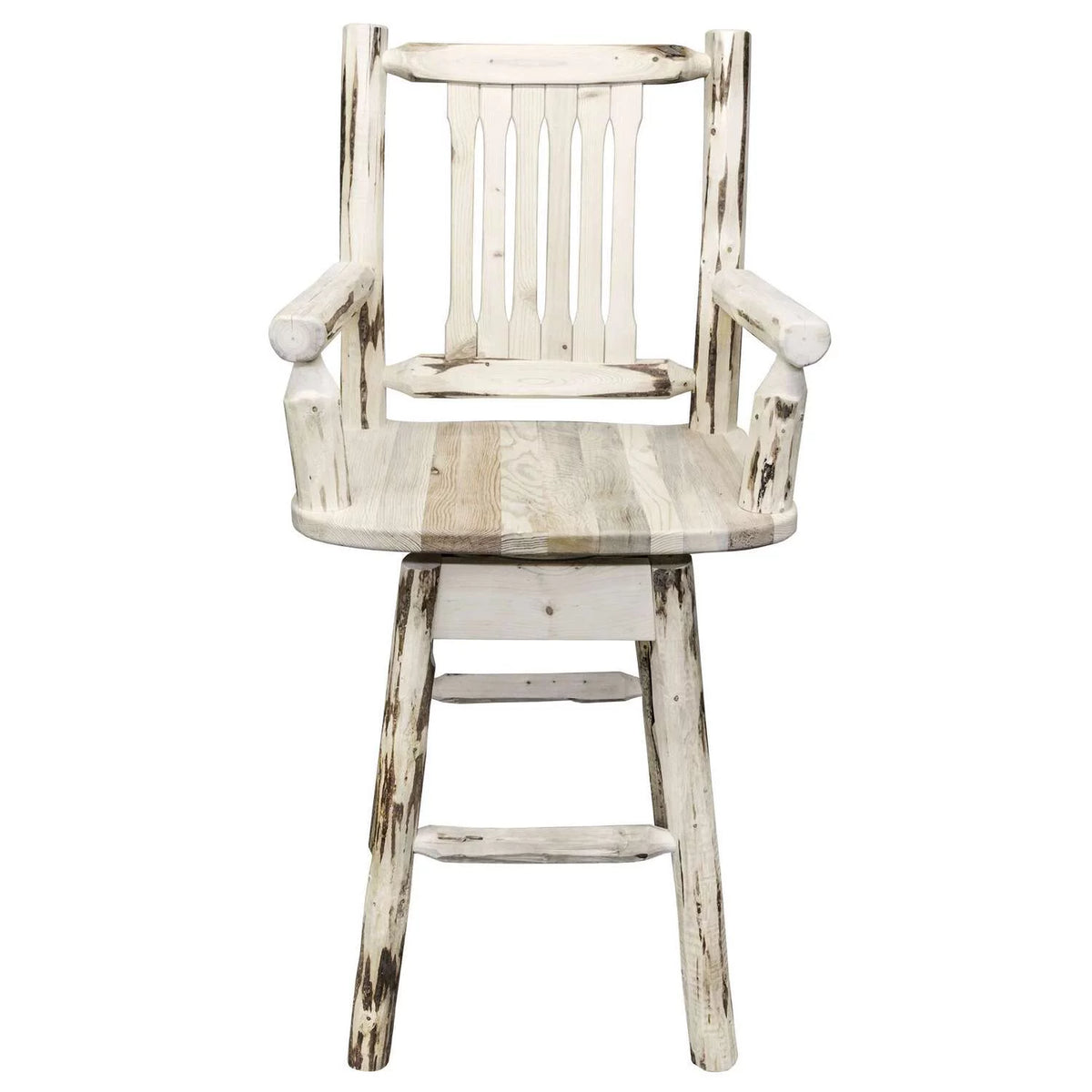 24" Counter Height Wood Swivel Barstool in Natural G157980