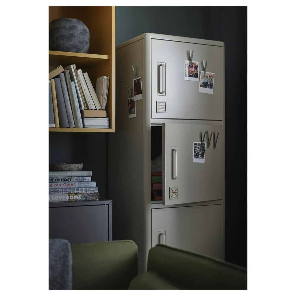 Beige High Cabinet with Drawer and Doors L96387