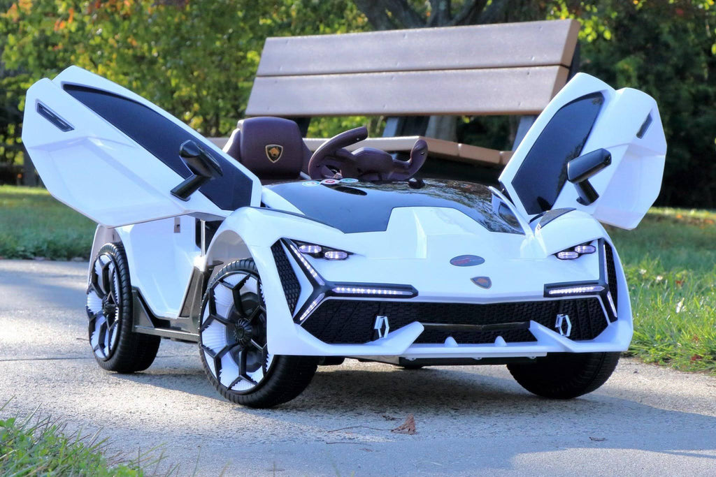 White 12V Kids Ride on Car with Remote H49406