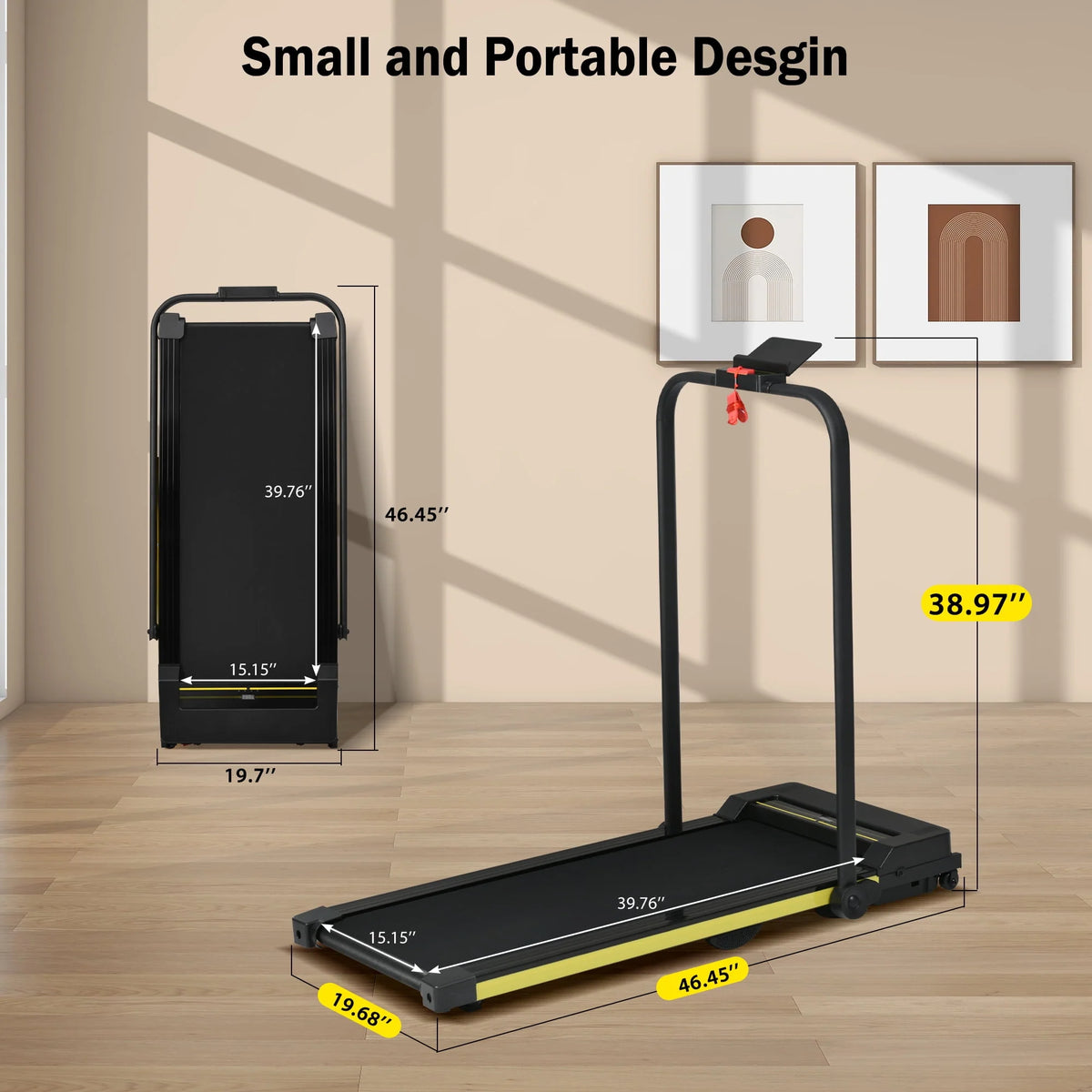 Folding Treadmill with Desktop 2.5 HP Compact I974509