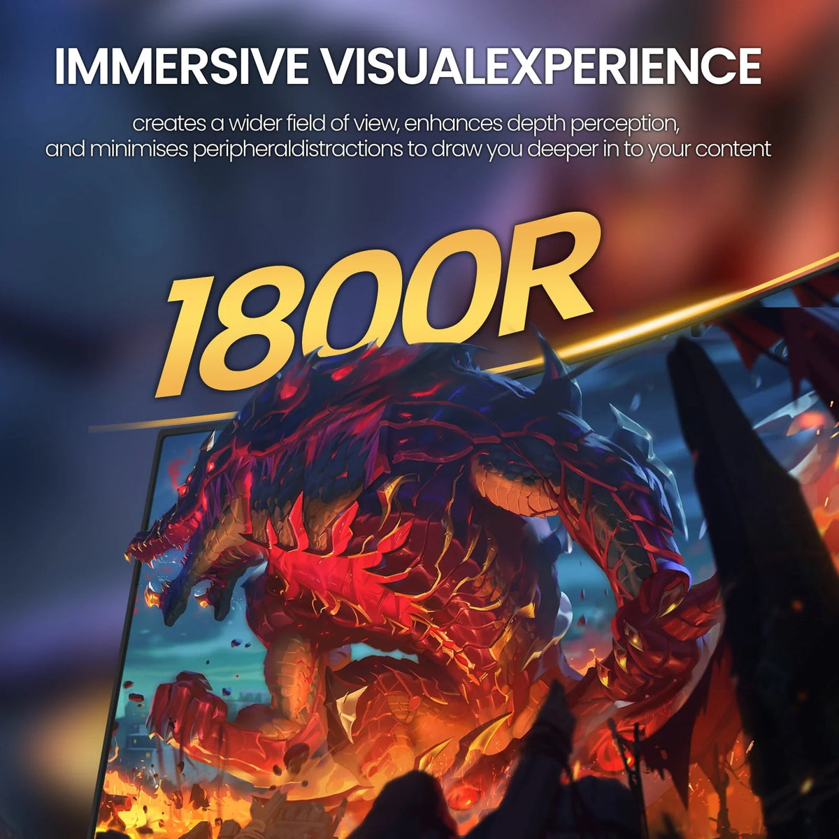 27 Curved Gaming Monitor FHD 1080P 165Hz Black T665