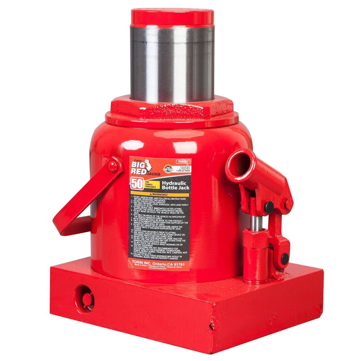 50 Ton Heavy Duty Hydraulic Steel Bottle Jack Q10326