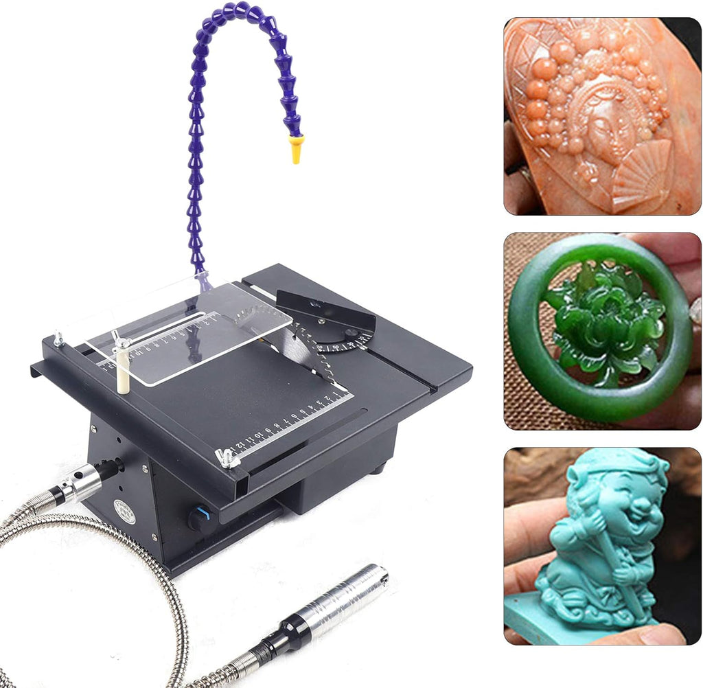 7-Speed Adjustable Gem Cutting Polishing Bench Grinder AC110V L71782