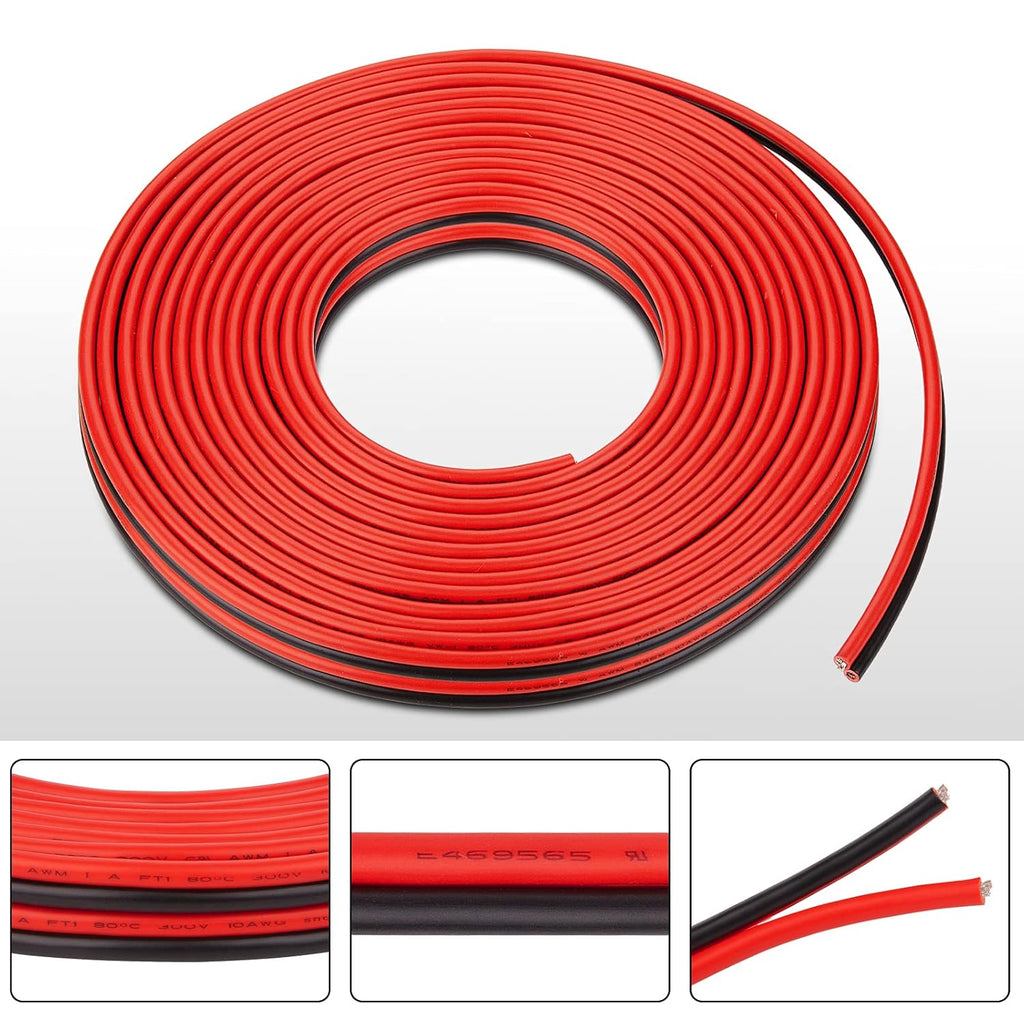 10 Gauge Tinned Copper Low Voltage Electrical Wire 100 FT S24844