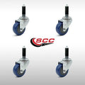 Blue Polyurethane Swivel Caster Set of 4 O2833
