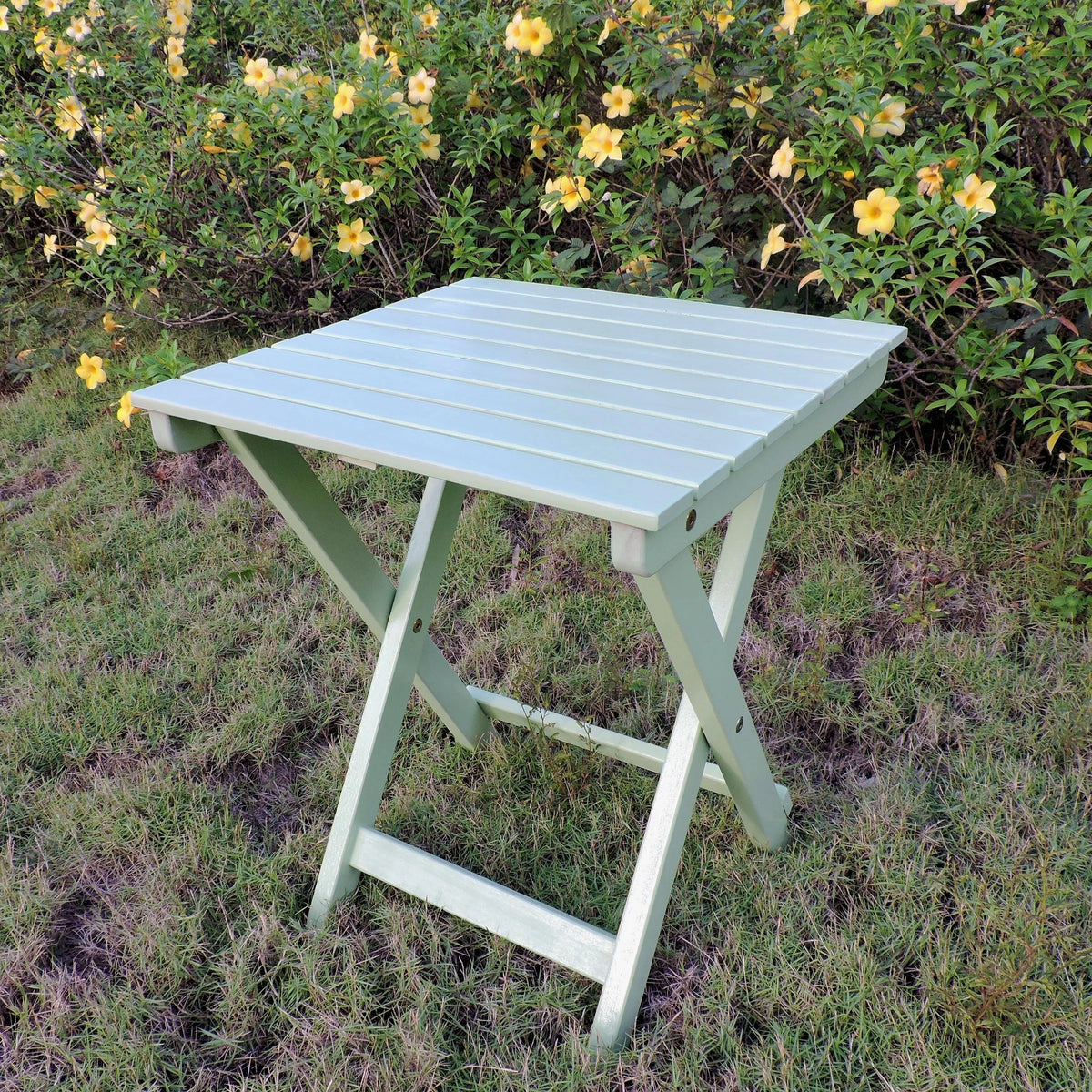 Sky Blue 16-inch Folding Side Table T149