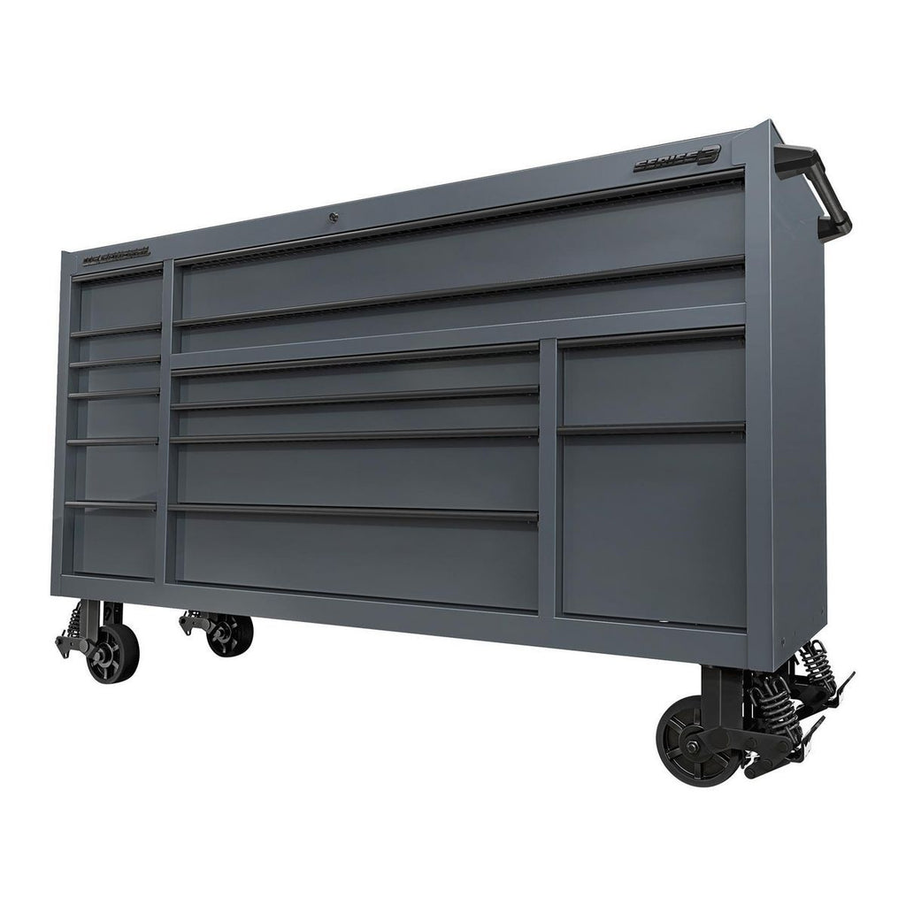72 in. x 22 in. Slate Gray Triple-Bank Roll Cab B76634