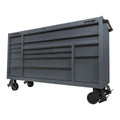 72 in. x 22 in. Slate Gray Triple-Bank Roll Cab B76634