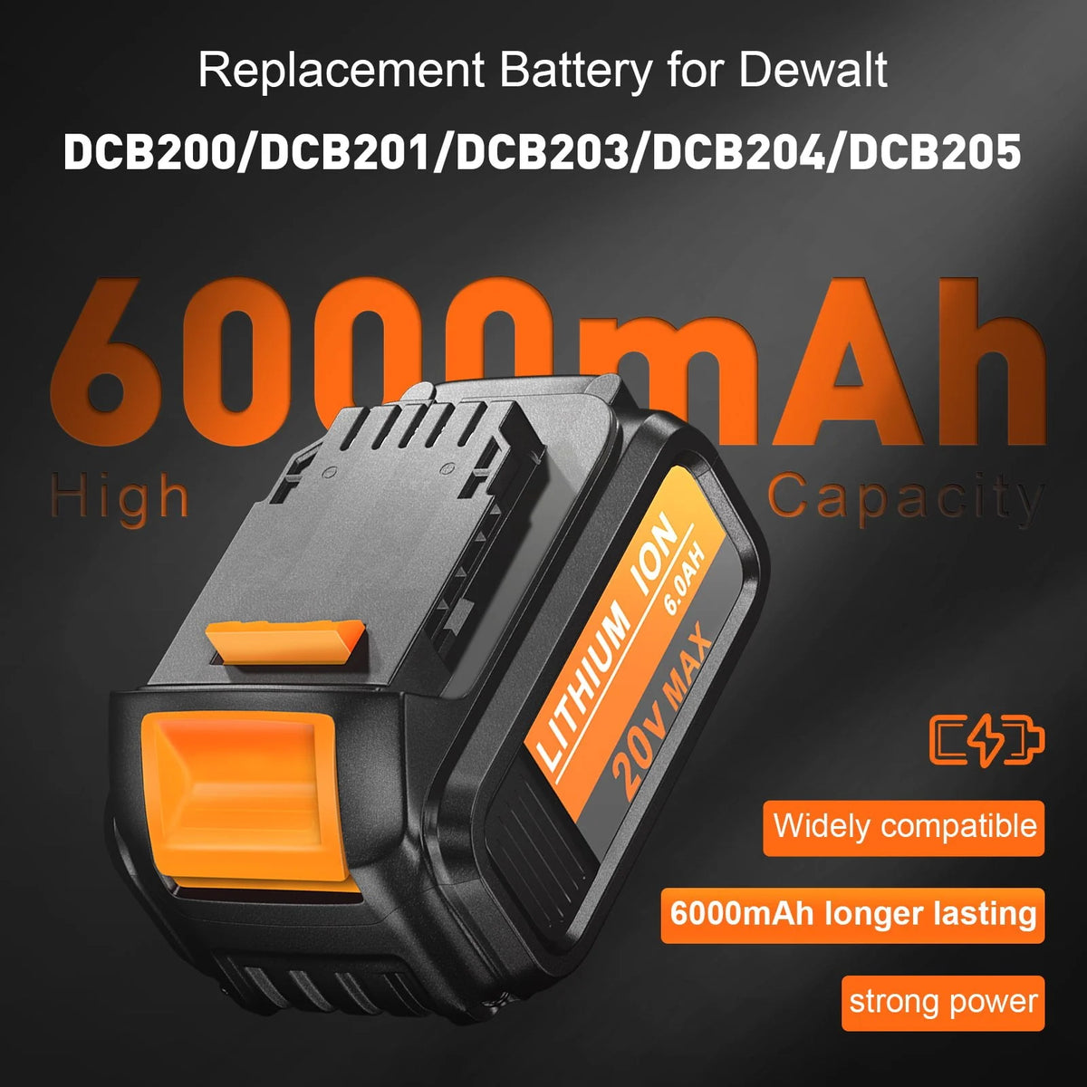 20V 6.0Ah Battery 2 Pack M408