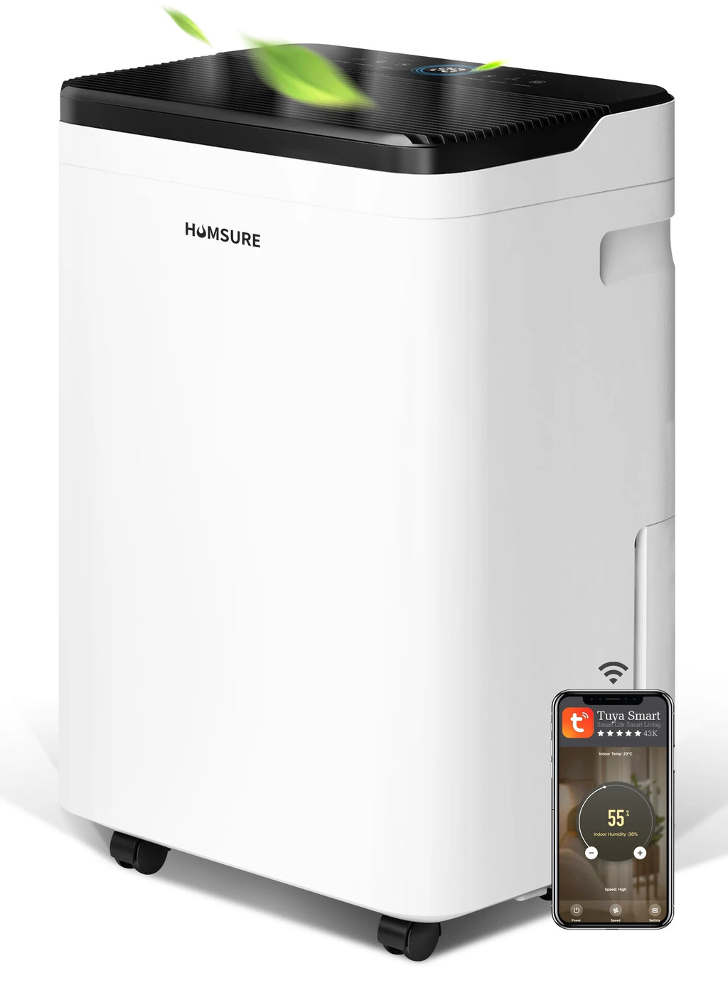 Wifi Dehumidifier 70 Pint 4500 Sq. Ft. White S99717