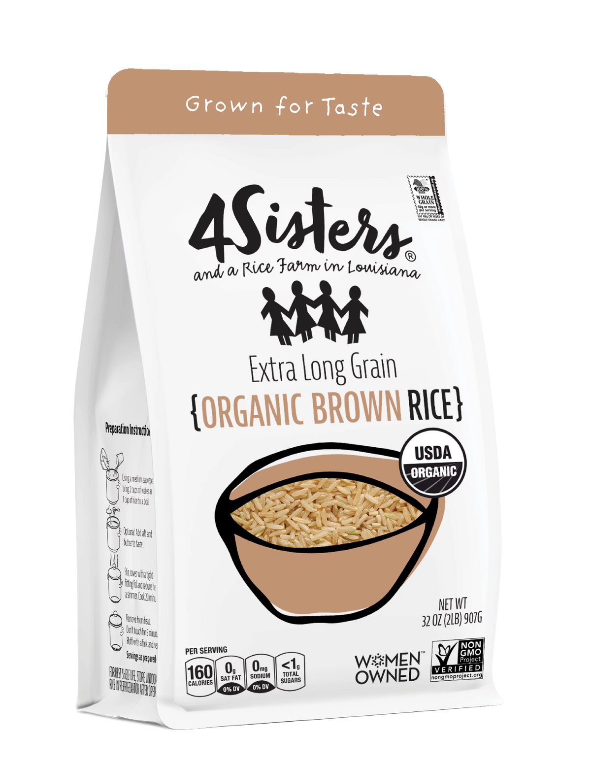 Organic Long Grain Brown Rice, 32oz D7490