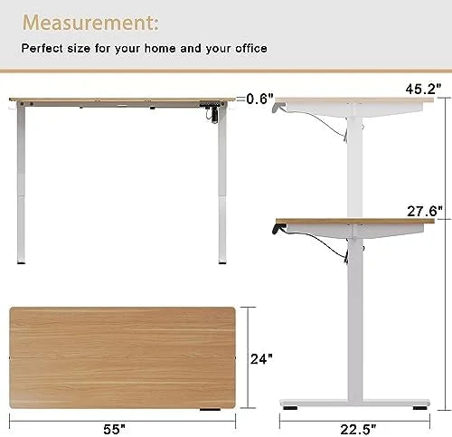 Height Adjustable Electric Standing Desk with Memory Controller 48" x 24" P250