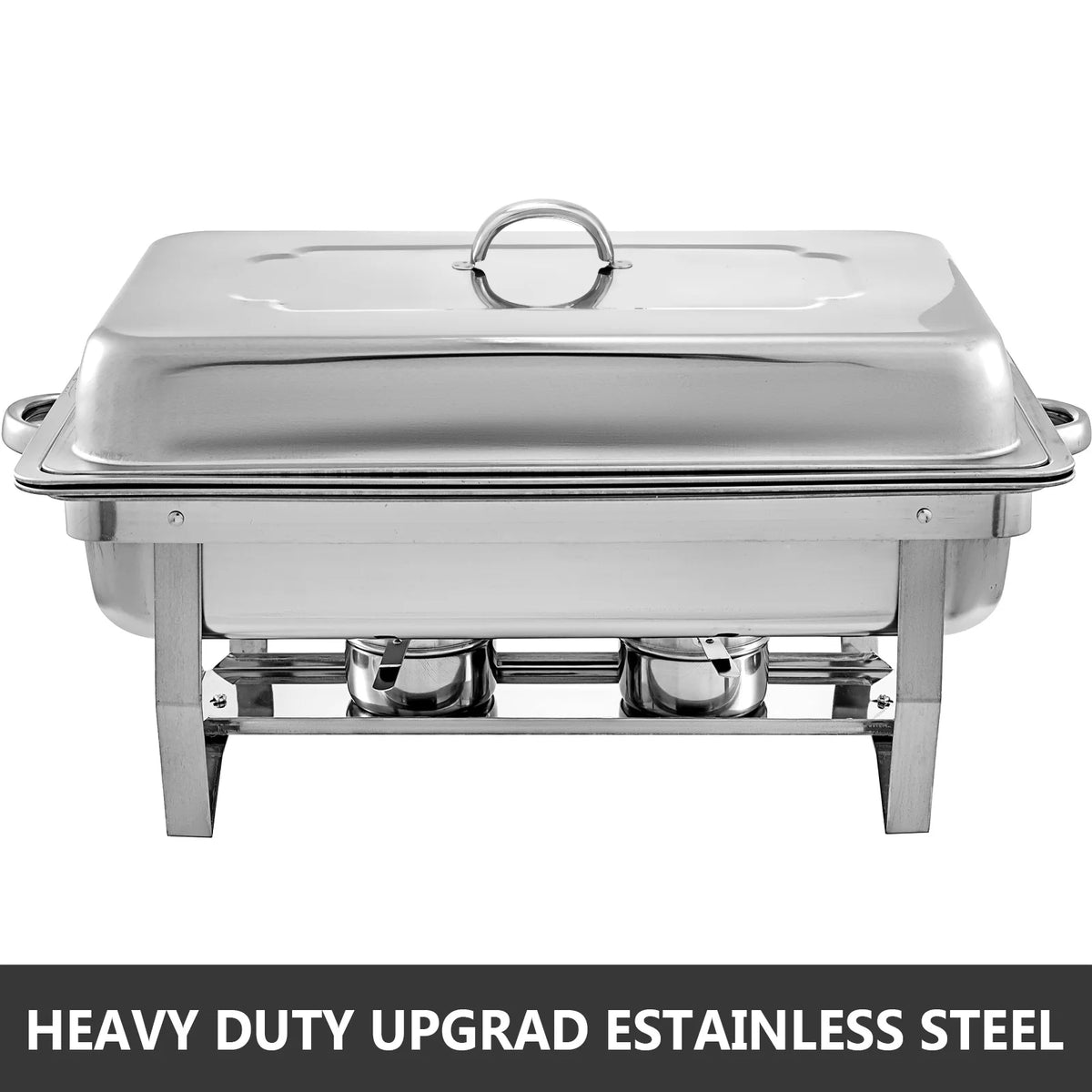 9L Stainless Steel Full Size Rectangular Chafing Dish 4 Packs Y4208