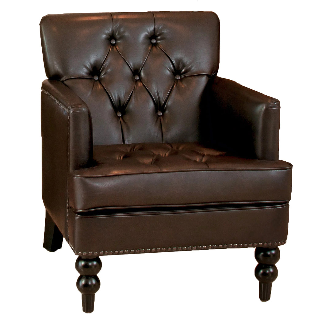 Brown Bonded Leather Club Chair M397536