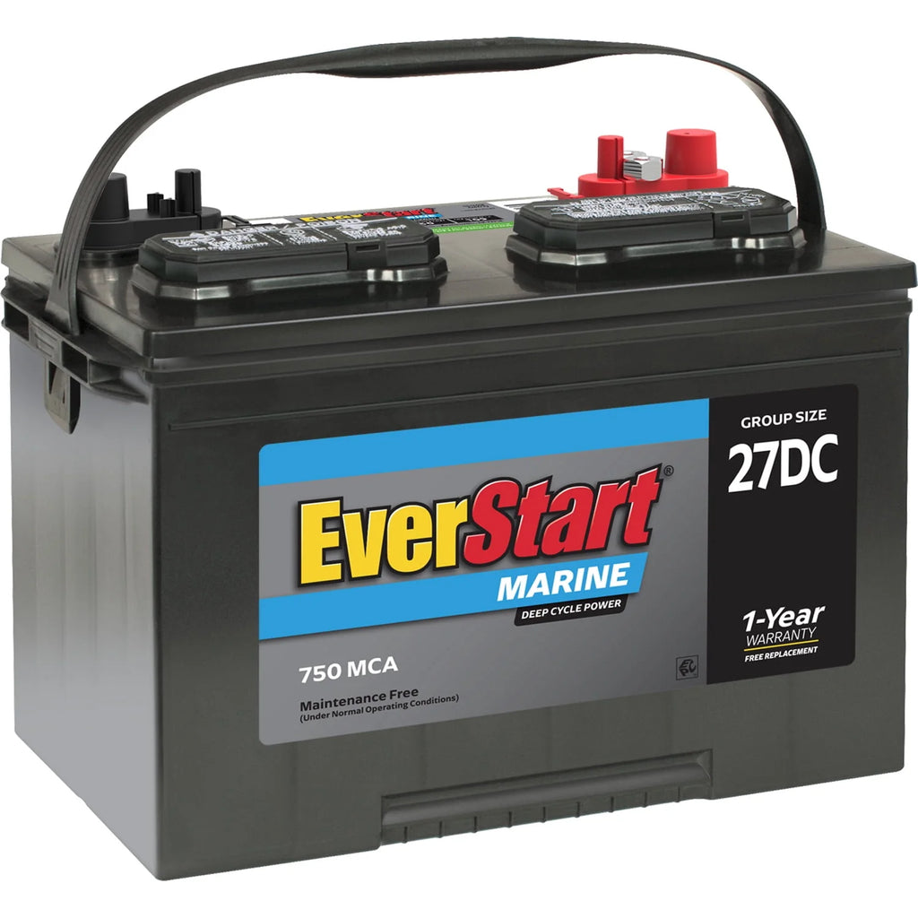 Lead Acid Marine & RV Deep Cycle Battery Group Size 27DC 12 Volt 750 MCA K559