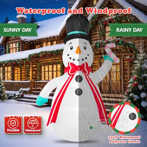 5 FT Christmas Inflatable Snowman Outdoor Decoration with LEDs K4157