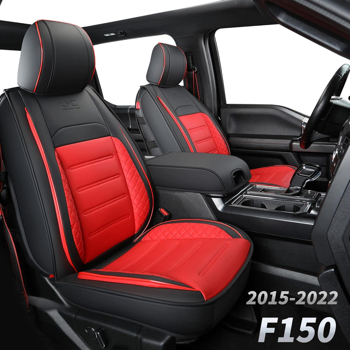 Faux Leather Seat Covers Rear Set Black A27277