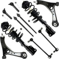 10pc Front Struts Assembly Lower Control Arms Tie Rods Sway Bar Links M8278