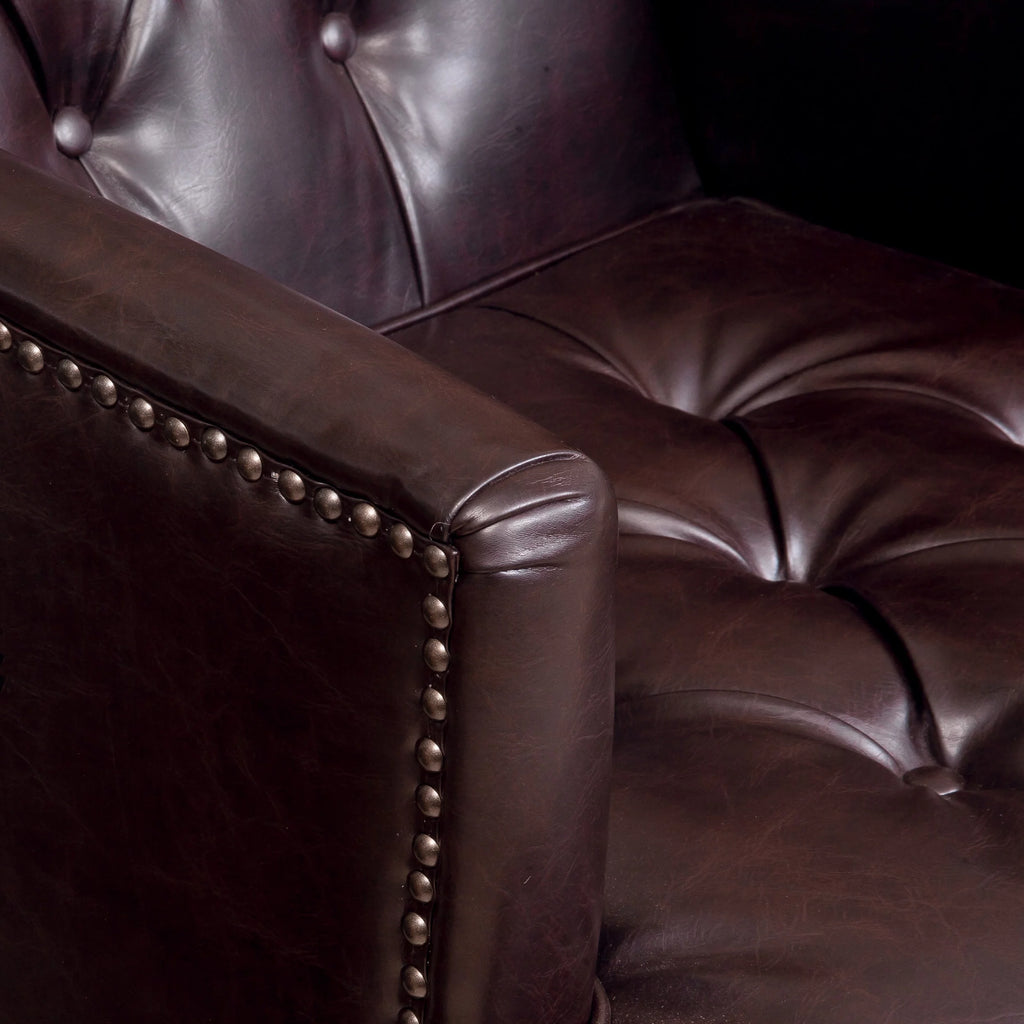 Brown Bonded Leather Club Chair M397536