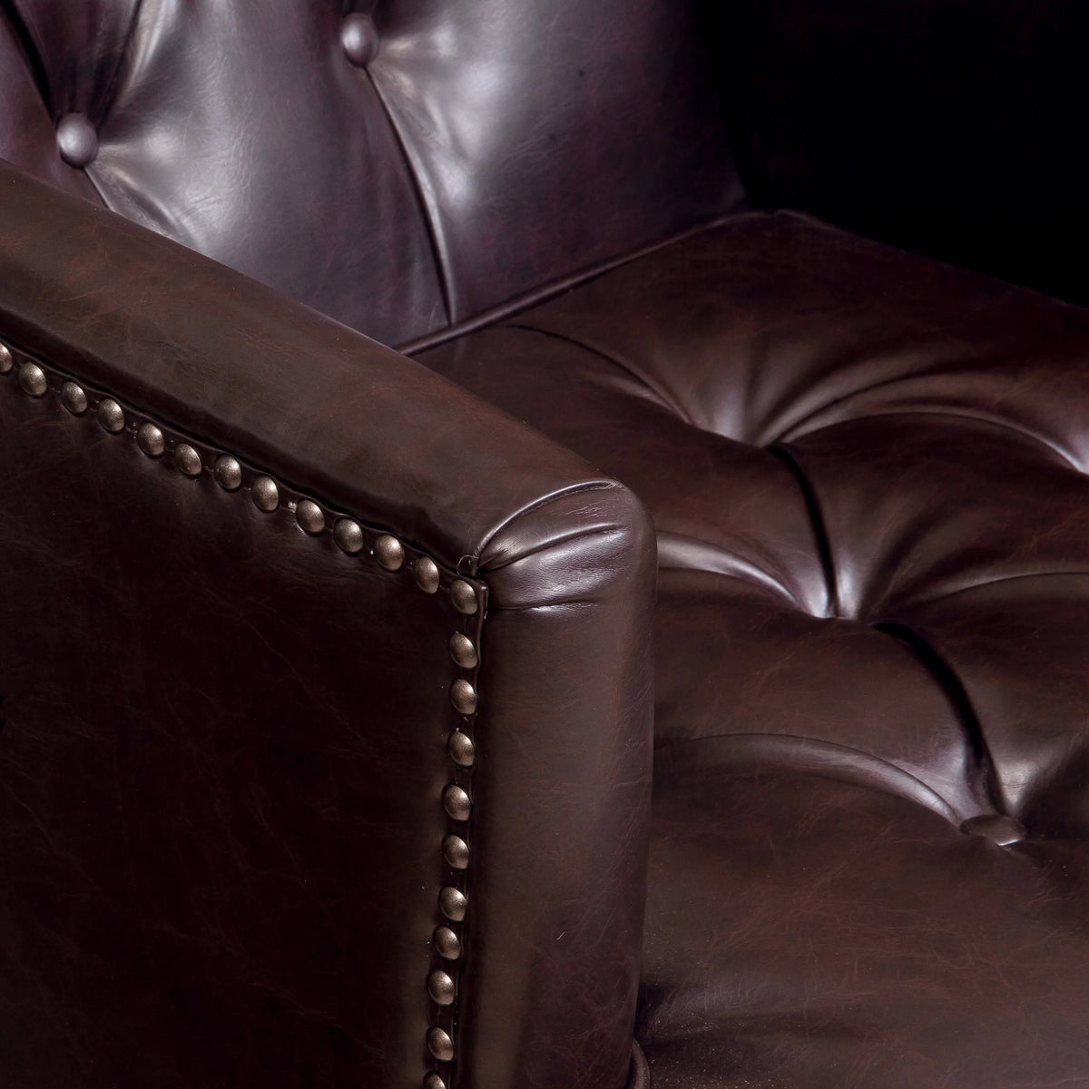 Brown Bonded Leather Club Chair M397536
