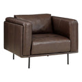 Brown Plywood and Leather Chair O912