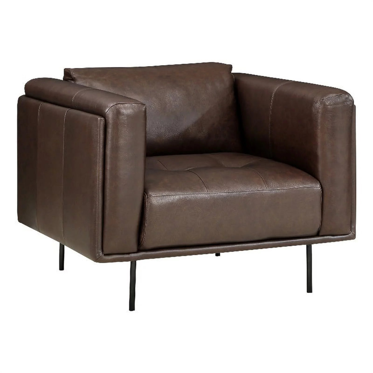 Brown Plywood and Leather Chair O912