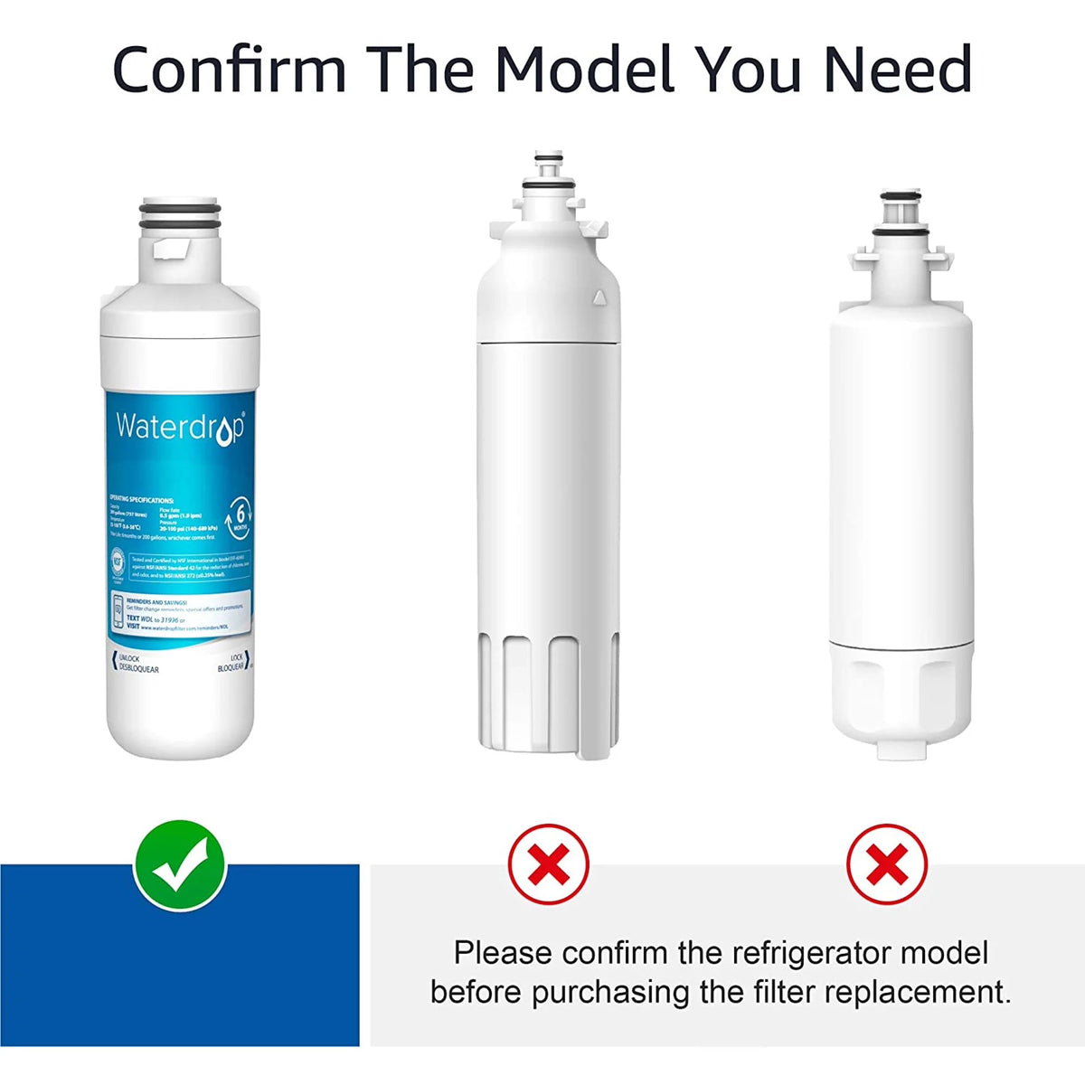 Refrigerator Water Filter, Pack of 4 N231