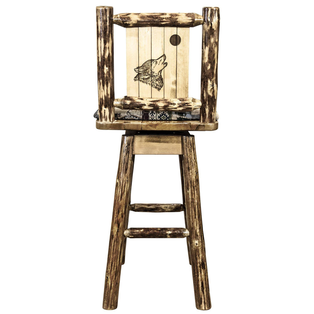 Counter Height Swivel Barstool with Back D115