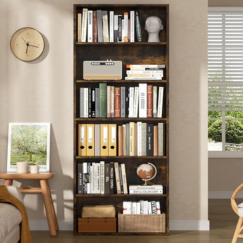 6-Tier Black Bookshelf K13023