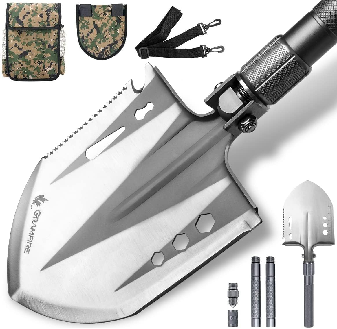 Folding Multifunctional Survival Shovel W224802