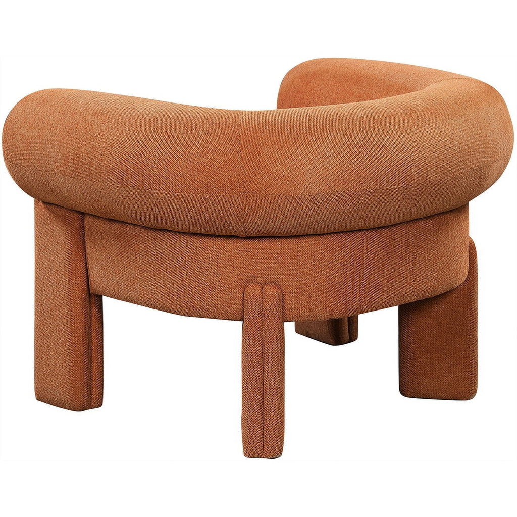 Cognac Fabric Accent Chair O83214