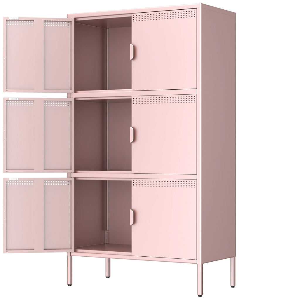 6 Doors Metal Storage Cabinet with Adjustable Shelves U706973