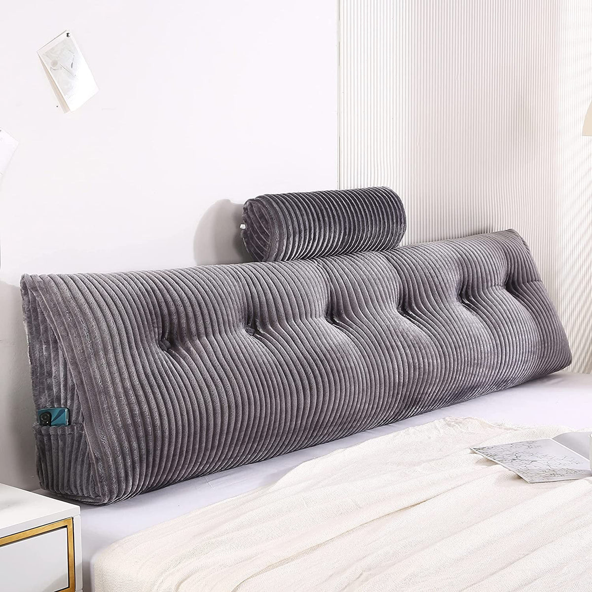 Wedge Headboard Pillow Bed Rest Bolster L5041