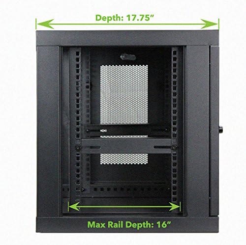 9U Wall Mount Rack Enclosure Server Cabinet 16.5 Inch Deep F905218