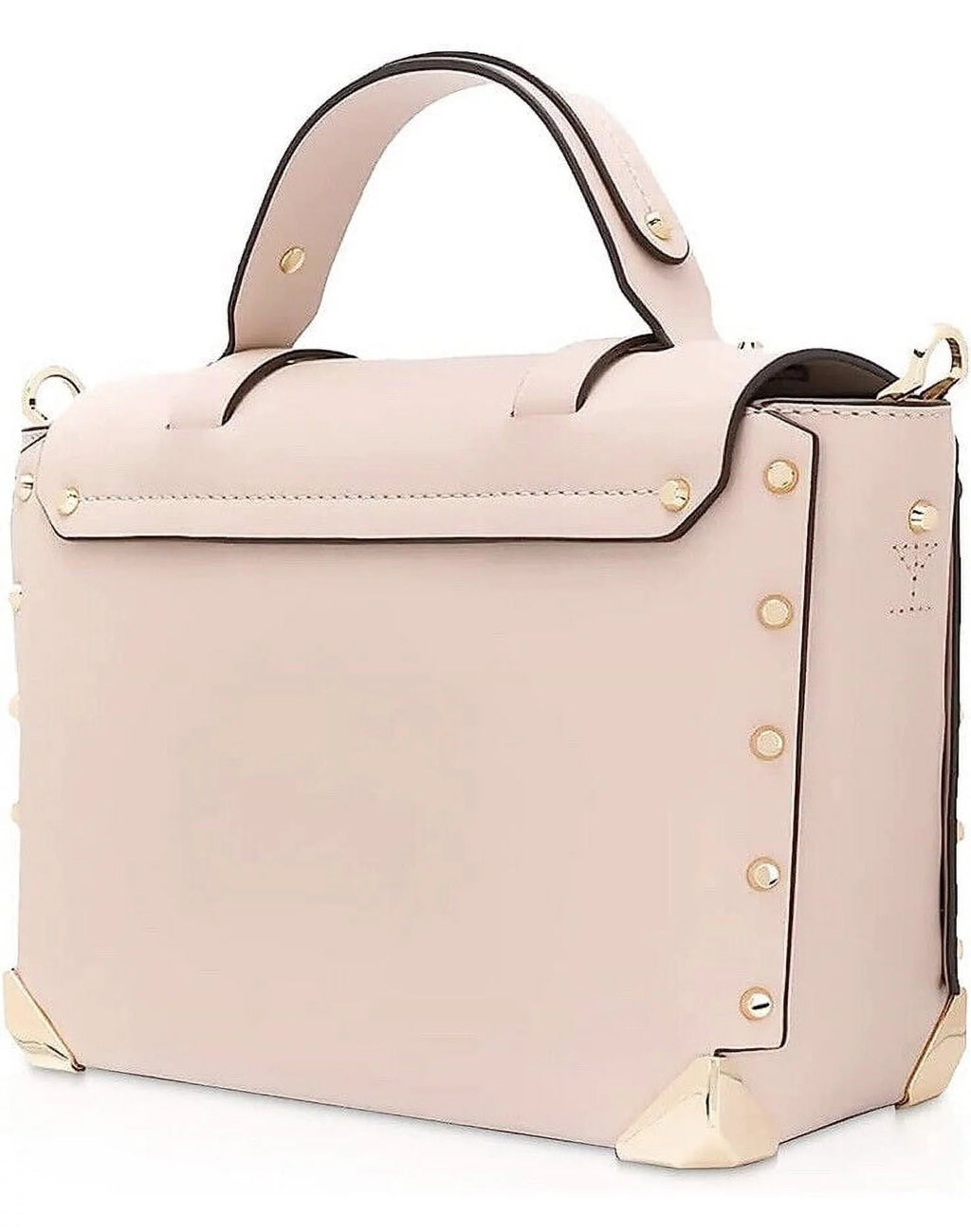 Powder Blush Leather Satchel Handbag J553
