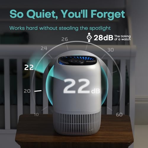 H13 True HEPA Air Purifier with 3 Speeds, Timer, White O962107