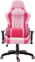 Pink Ergonomic Gaming Chair with Headrest and Lumbar Support B291
