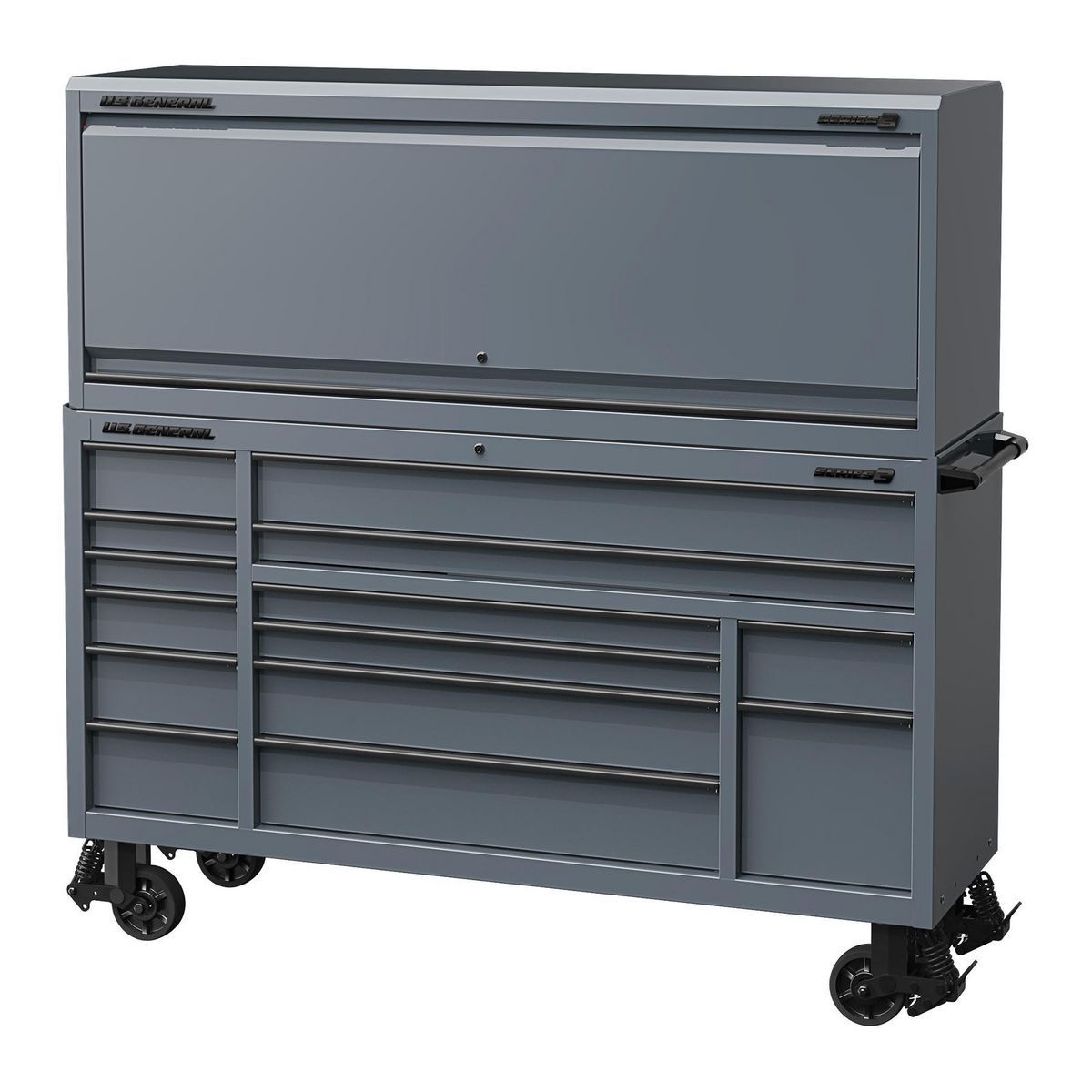 72 in. x 22 in. Slate Gray Triple-Bank Roll Cab B76634