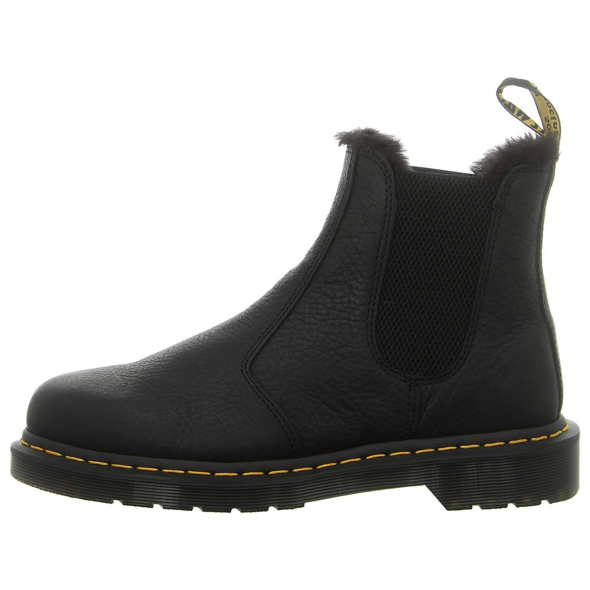 Black Faux Fur Lined Chelsea Boots G310