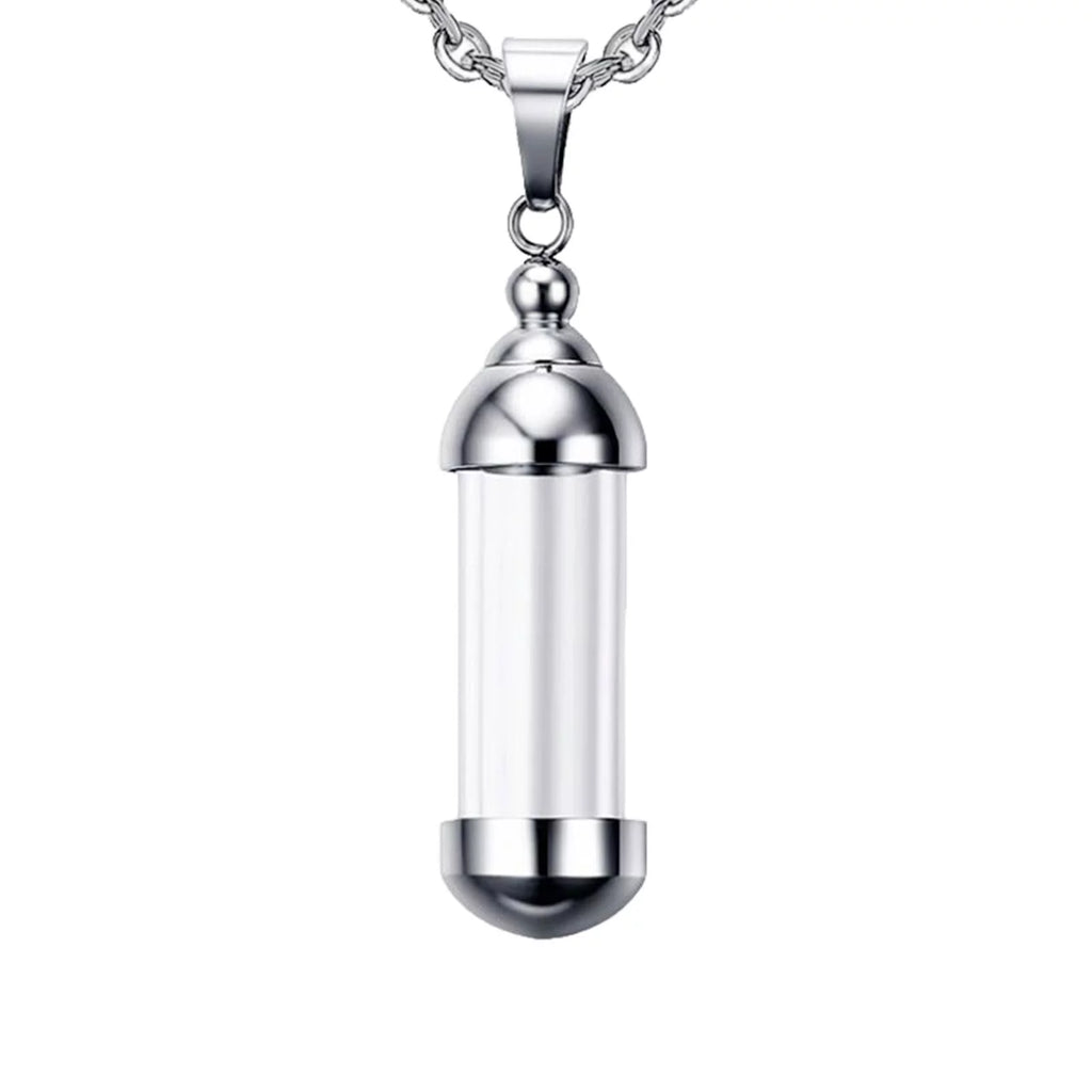 Glass Vial Pendant Necklace J900