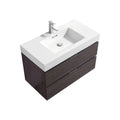 36 in. Wall Mount Gray Oak Bathroom Vanity Z647