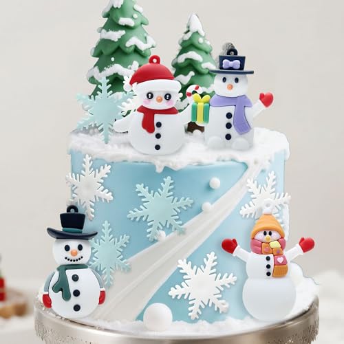 7 Pack Merry Christmas Cake Toppers L569349