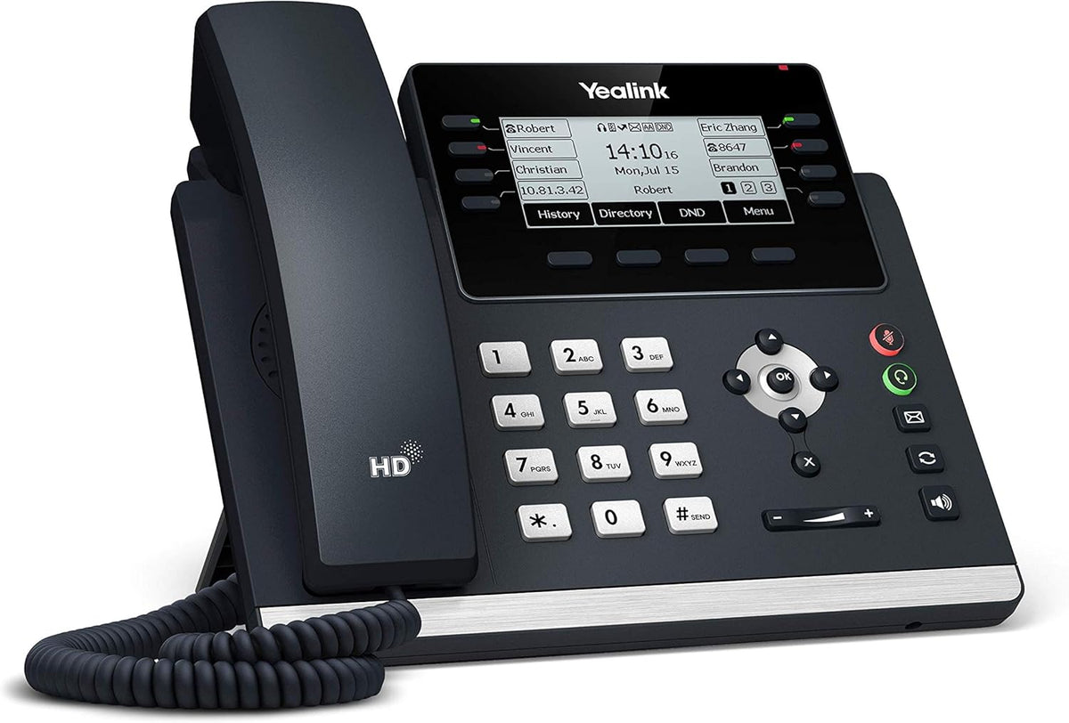 IP Phone, 12 VoIP Accounts, 3.7-Inch Graphical Display, Dual-Port Gigabit Ethernet, PoE F9119