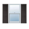 Vinyl Cathedral Top Open Louver Shutters K9986
