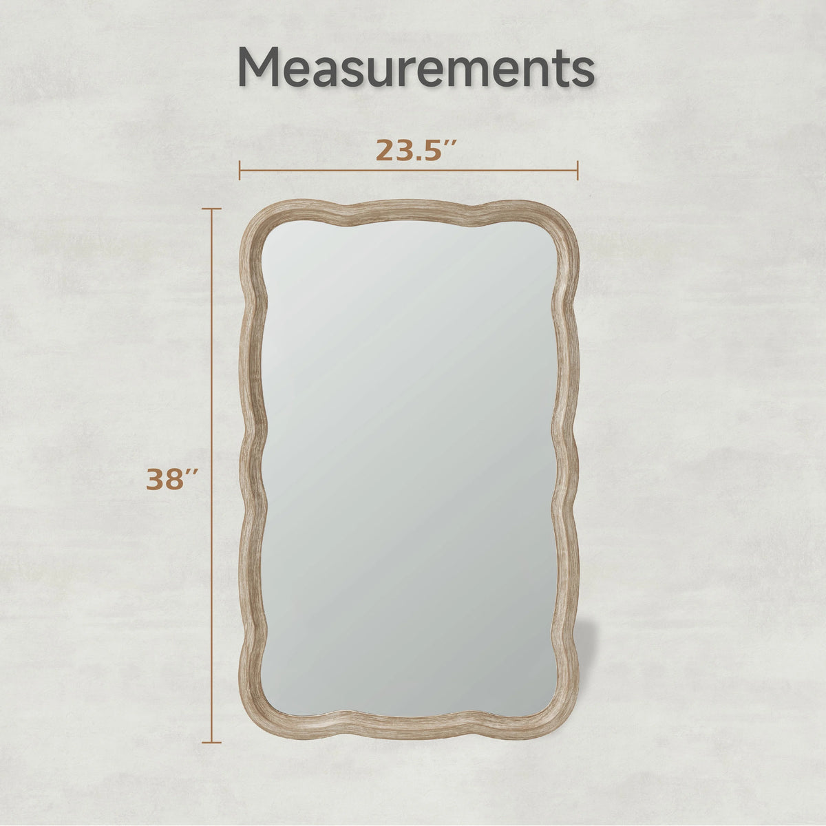 Curved Wood Frame Accent Mirror Z78618