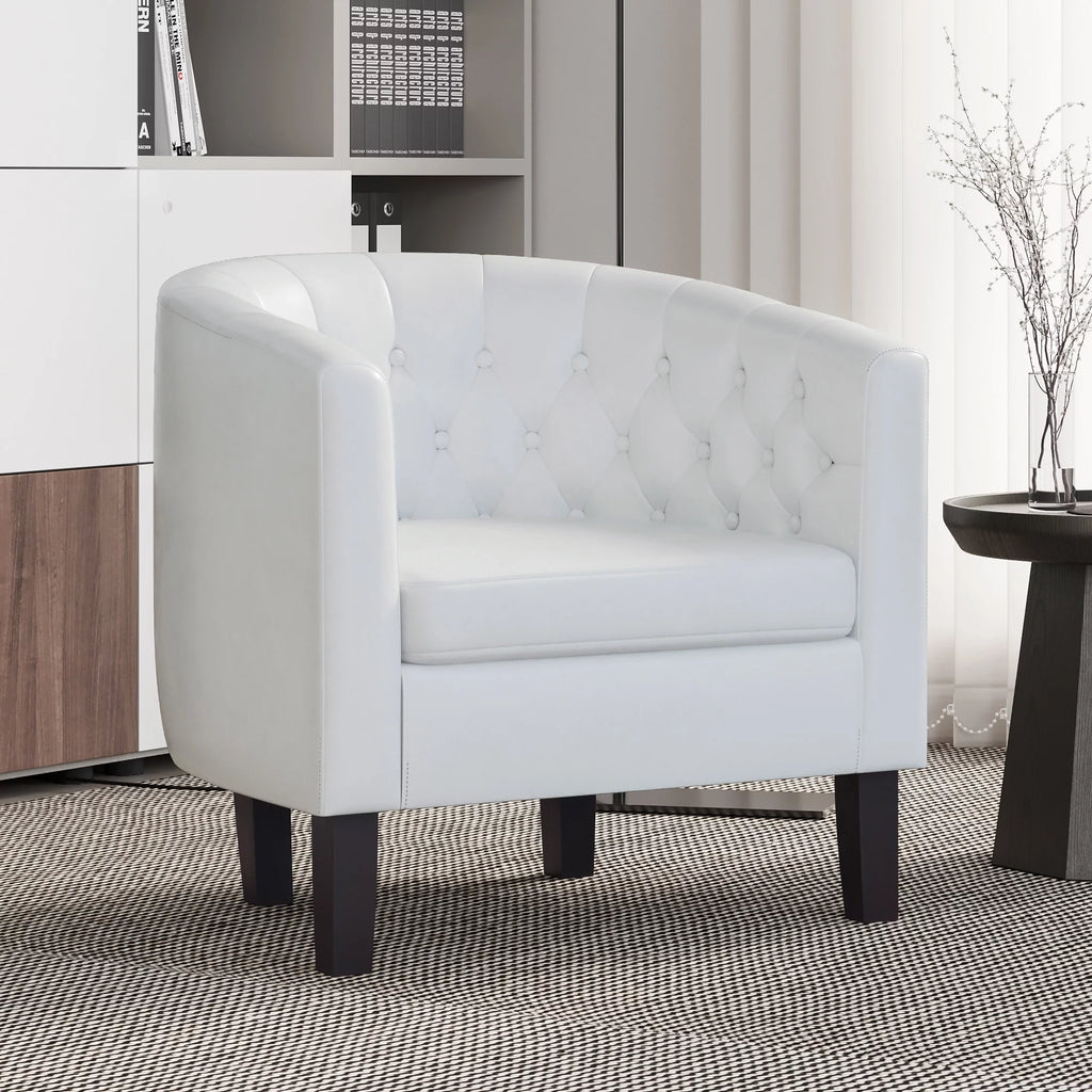 Green Tufted Barrel Accent Chair Y706