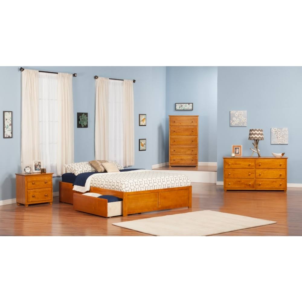 Queen Flat Panel Foot Board with 2 Bed Drawers Z1161