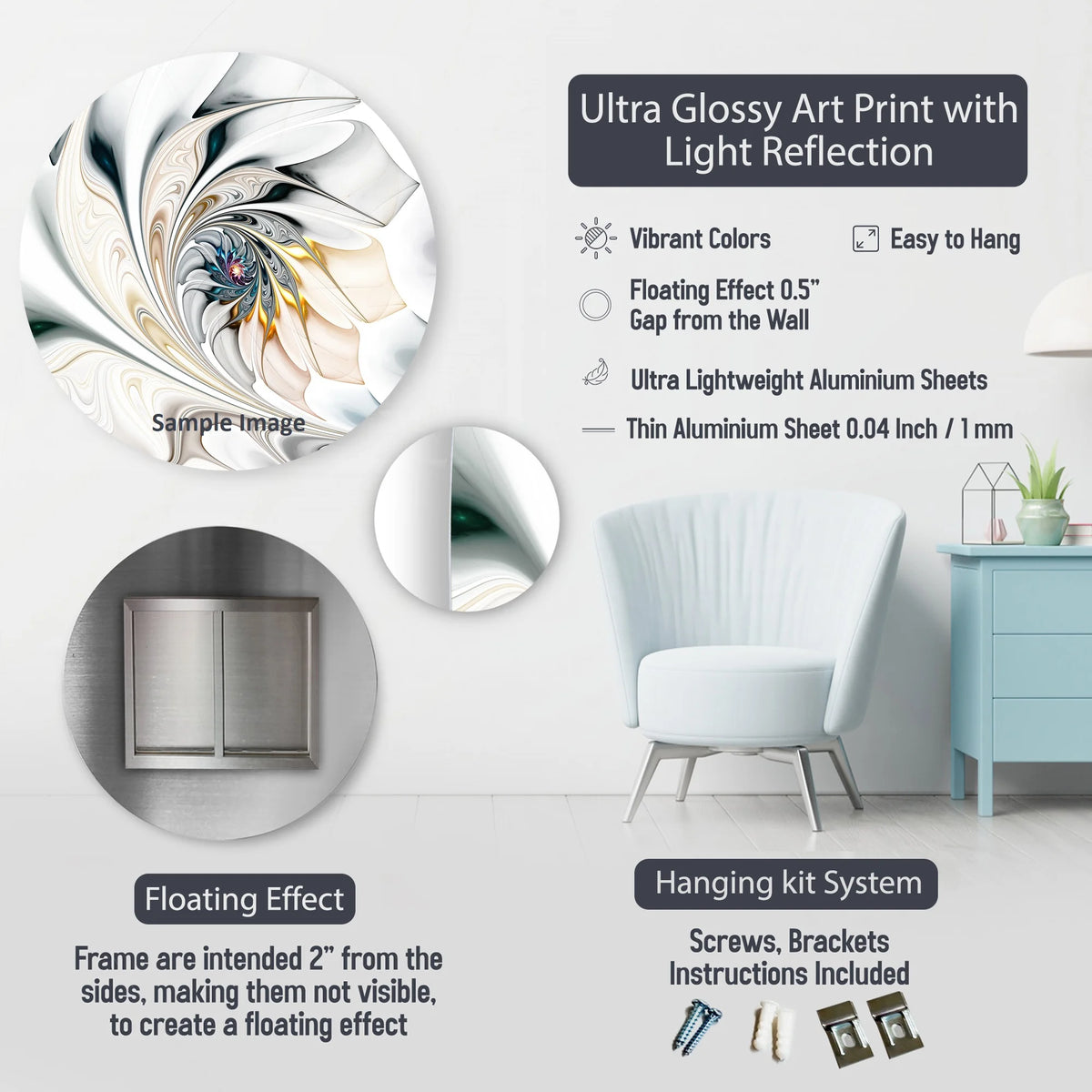 Floral Wall Art Prints Set T565893