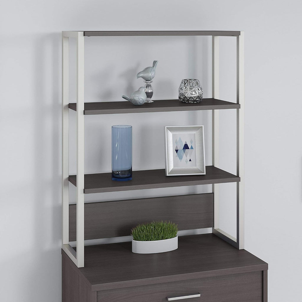 Storm Gray Bookcase Hutch D23794